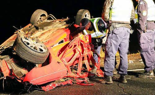 Serious collision: A south-bound truck and a north-bound Daihatsu Charade collided on a sweeping bend about 800 metres north of Martells Road last Tuesday. Serious collision: A south-bound truck and a north-bound Daihatsu Charade collided on a sweeping bend about 800 metres north of Martells Road last Tuesday.